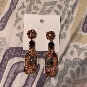 festive earrings, beaded , multicolored